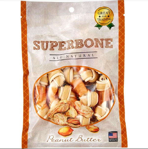 Superbone Knotted Peanut Butter + Super Bone Stick Salmon